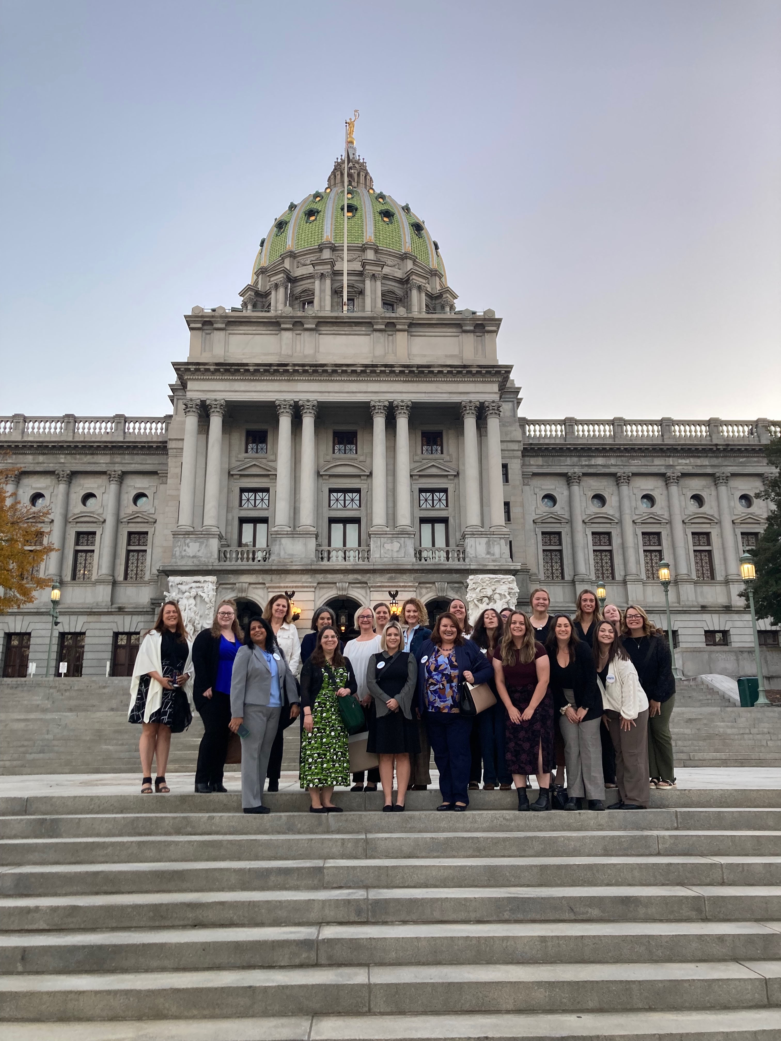 PSHA Members in front of the Capitol in Harrisburg